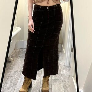 Vintage early 2000s patchwork corduroy skirt by Lazer Jeans